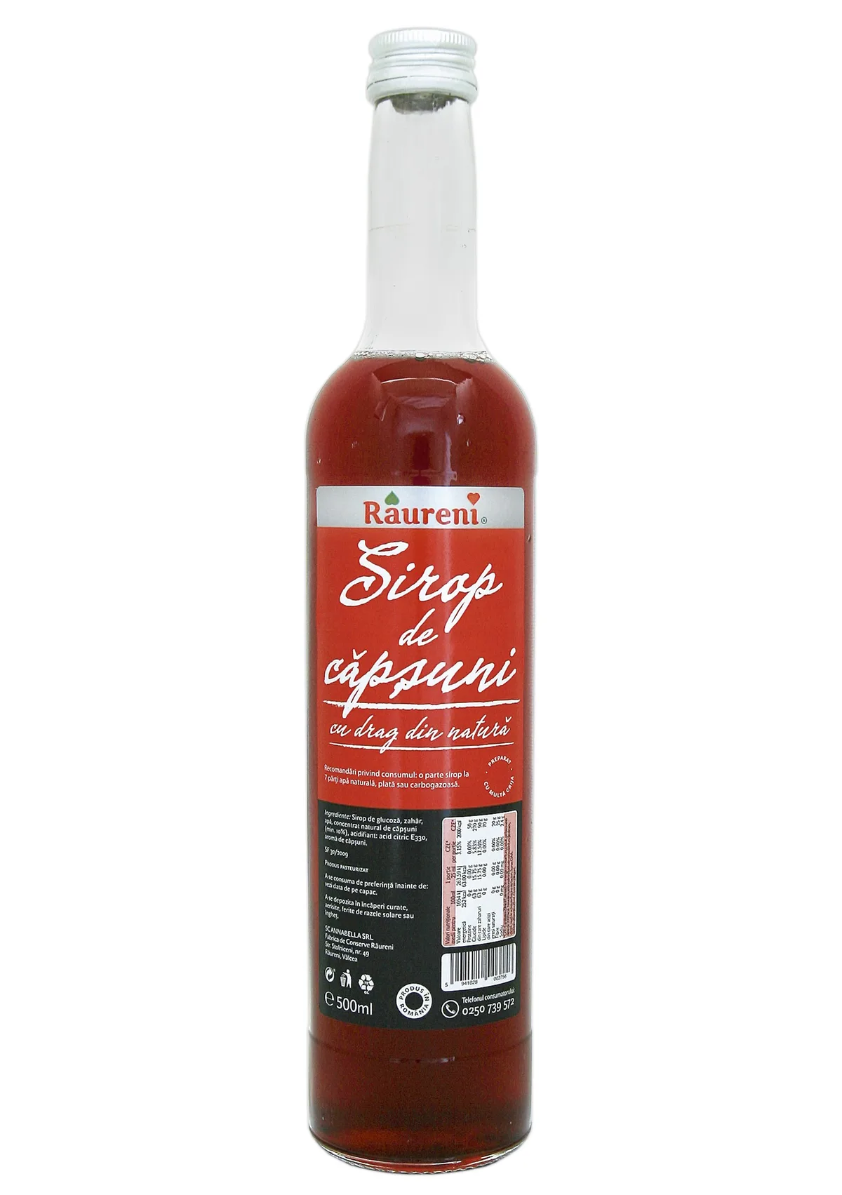 RAURENI SIROPE FRESA 500G/8