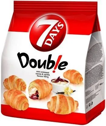 7DAYS MINI DOBLE CACAO-VAINILLA 185G/8