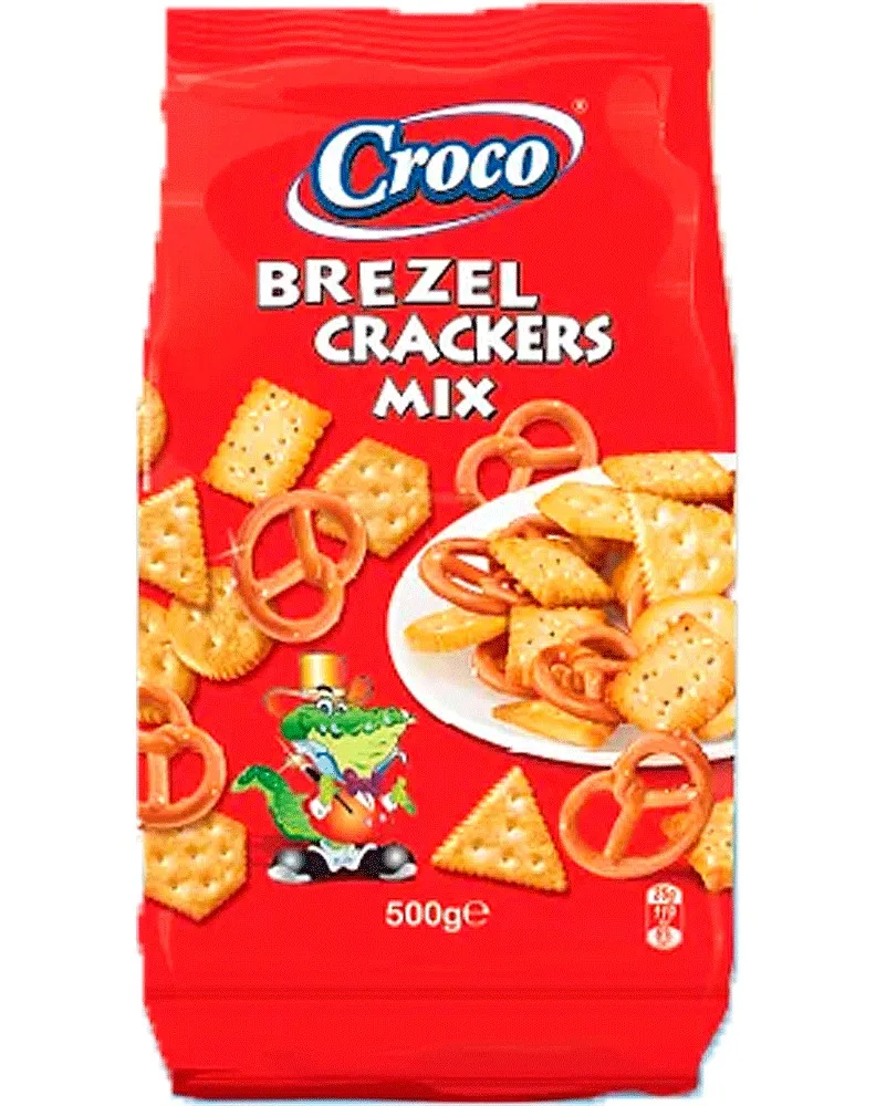 CROCO MIX CRACKERS-BREZEL 500G/10