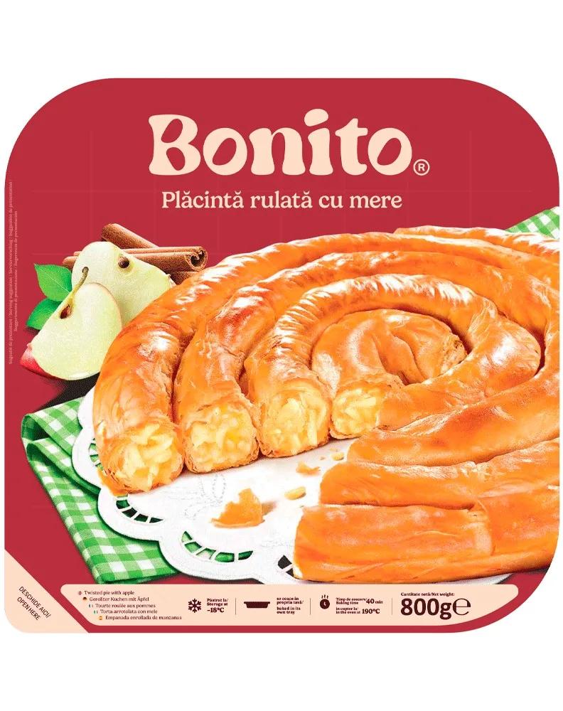 TIPTOP HOJALDRE MANZANA 800G/6