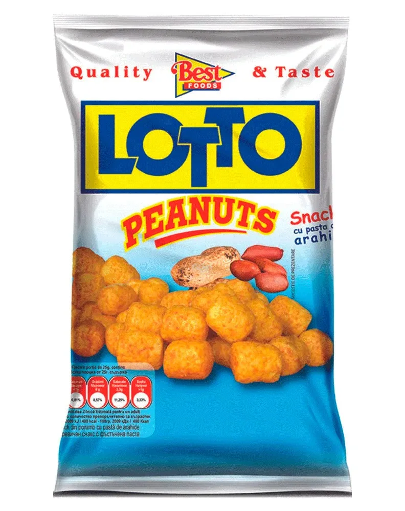 LOTTO SNACKS CACAHUETES 90G/24