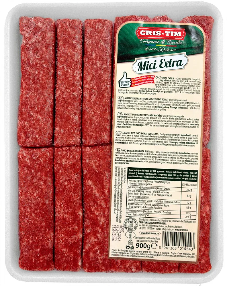 CRISTIM CARNE PICADA MICI EXTRA 900G/12