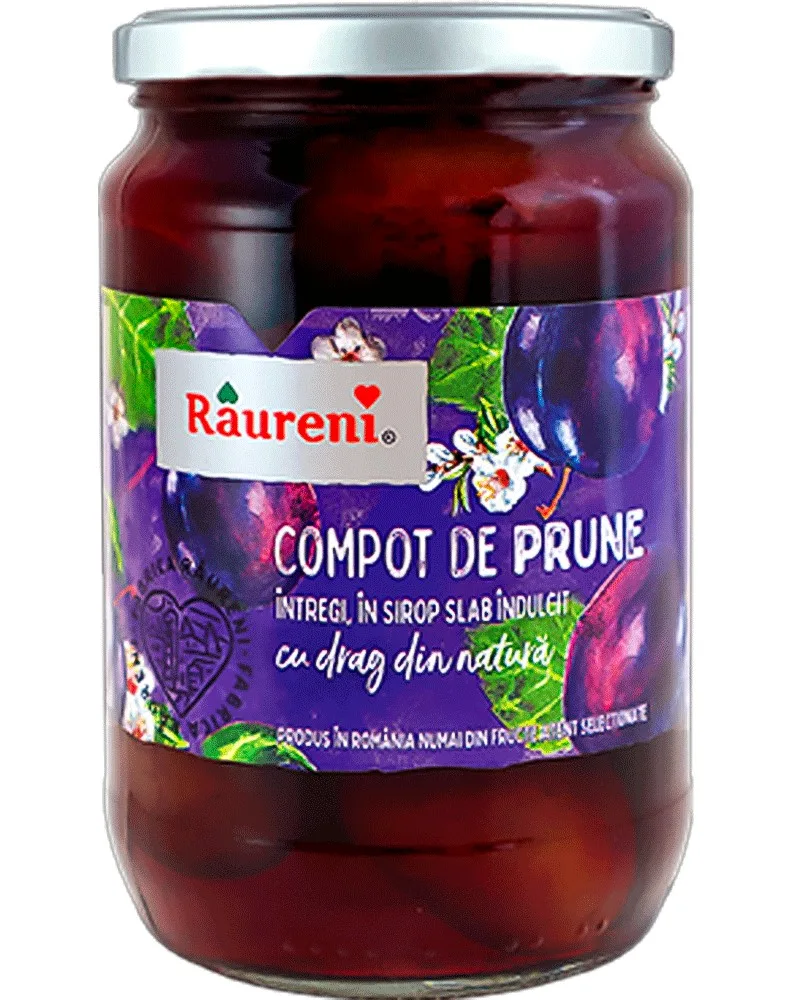 RAURENI COMPOTA CIRUELAS 720G/6