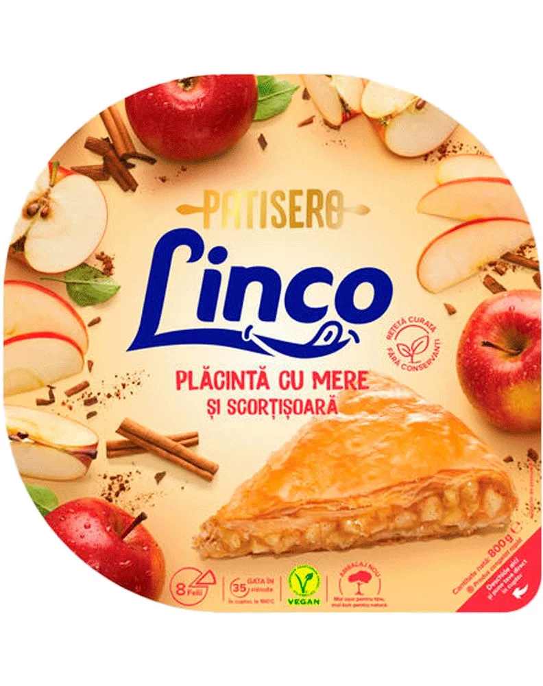LINCO HOJALDRE MANZANA-CANELA 800G/10