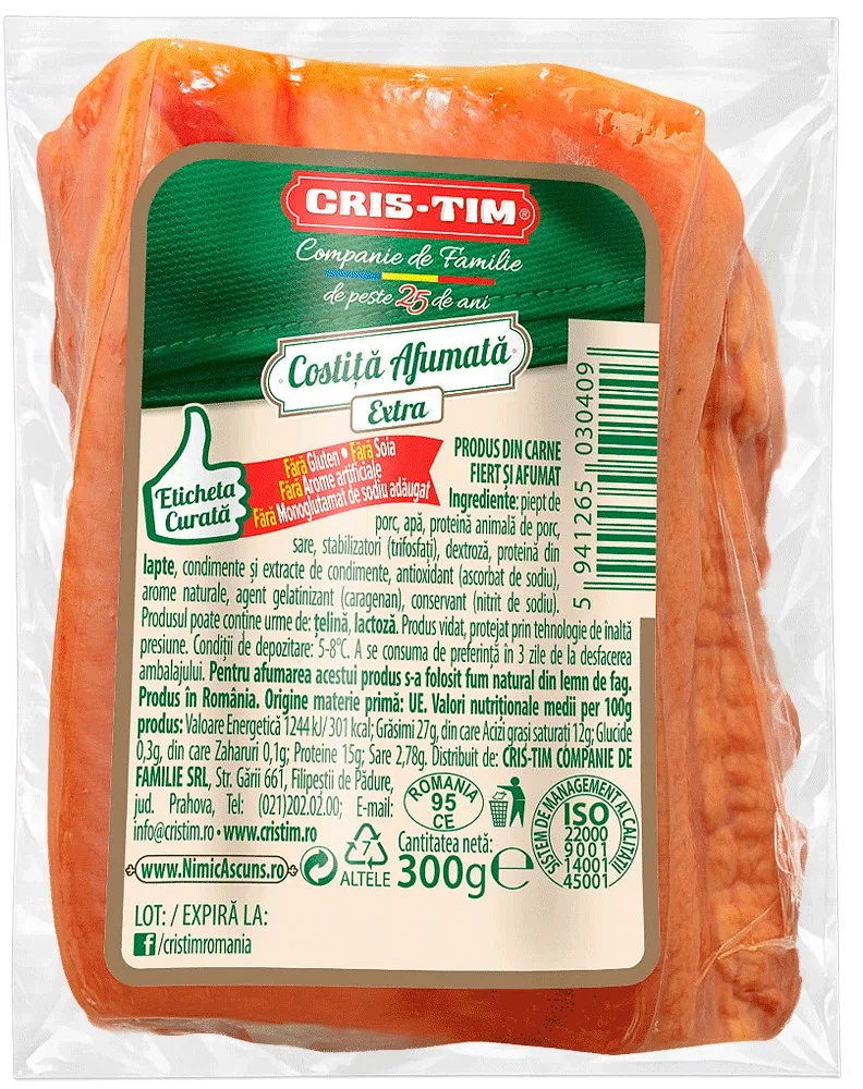 CRISTIM COSTILLA AHUMADA EXTRA 300G/15