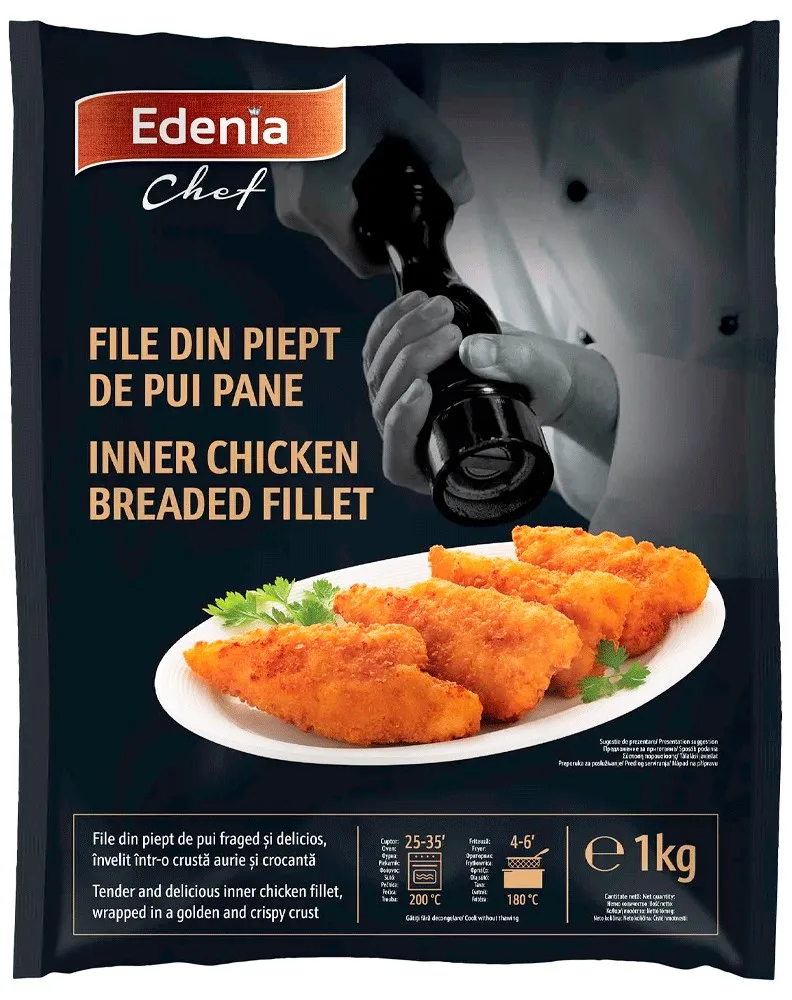 EDENIA FILETES PECHUGA POLLO REBOZADA 1KG/10