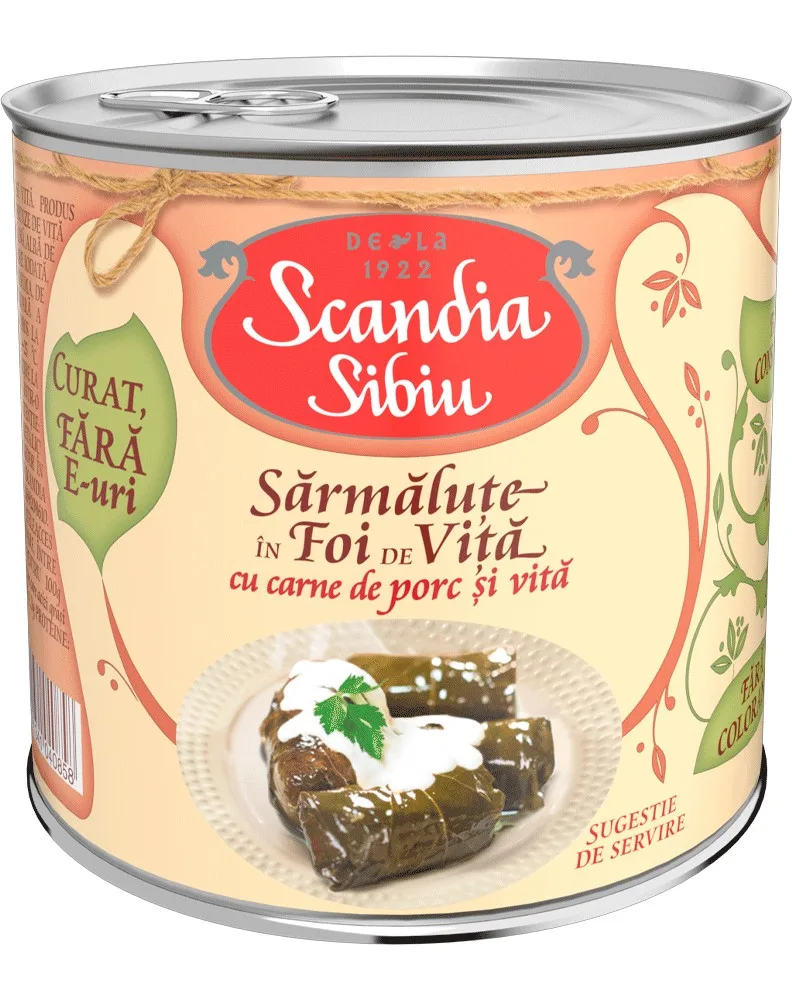 SCANDIA SARMALE HOJA DE PARRA CARNE CERDO-VACUNO 400G/6