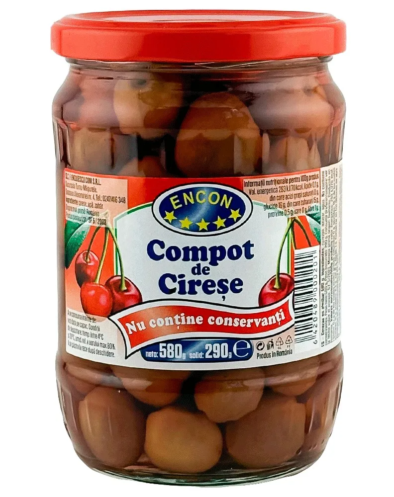 ENCON COMPOTA CEREZA 580G/6