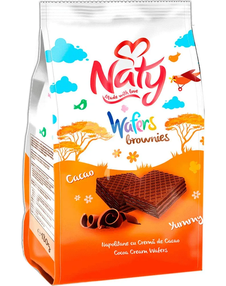 NATY BARQUILLOS BROWNIES CACAO 140G/9