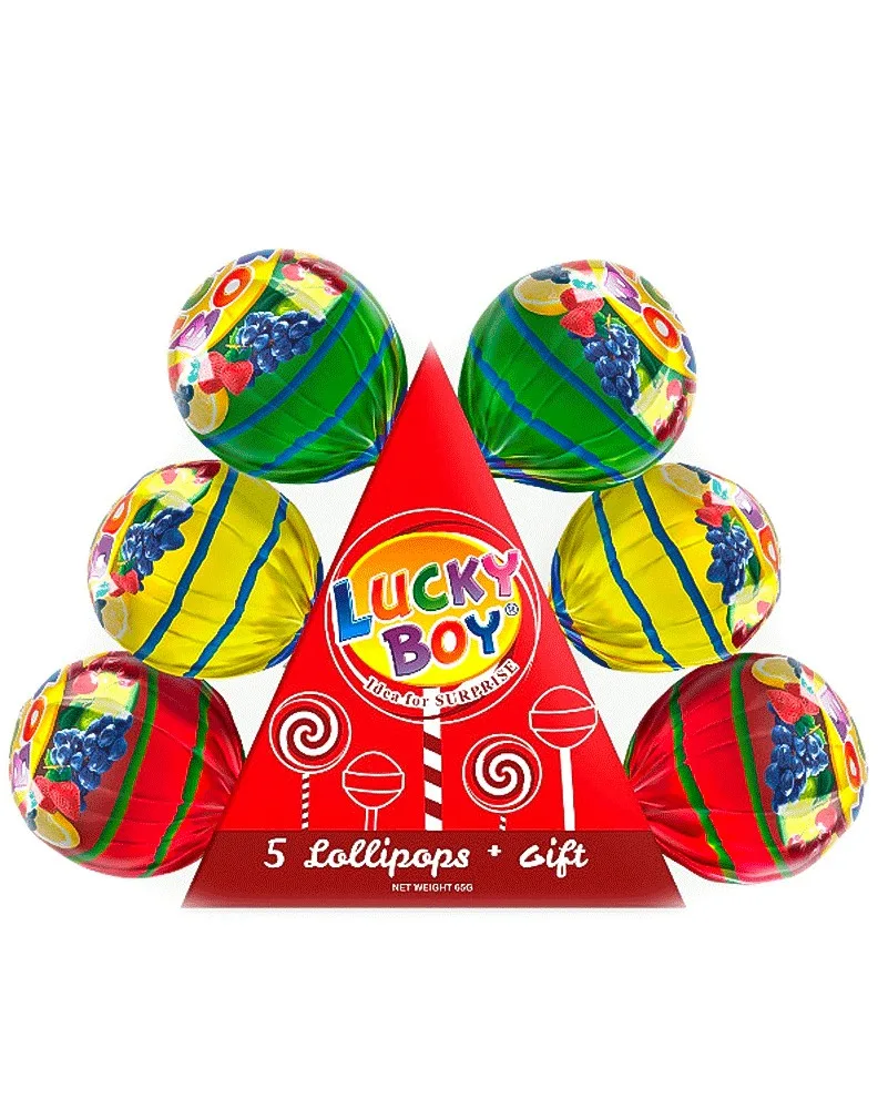 LUCKY LOLLYPOP CHUPACHUPS CHICOS 65G/6