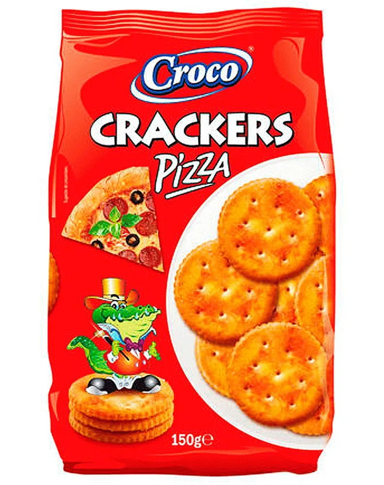 CROCO CRACKERS PIZZA 150G/12