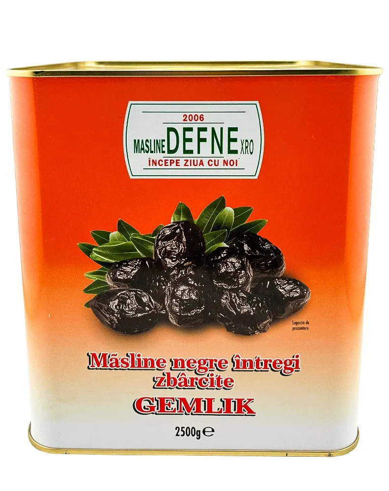 DEFNE ACEITUNAS NEGRAS ARRUGADAS GEMLIK 2.5KG