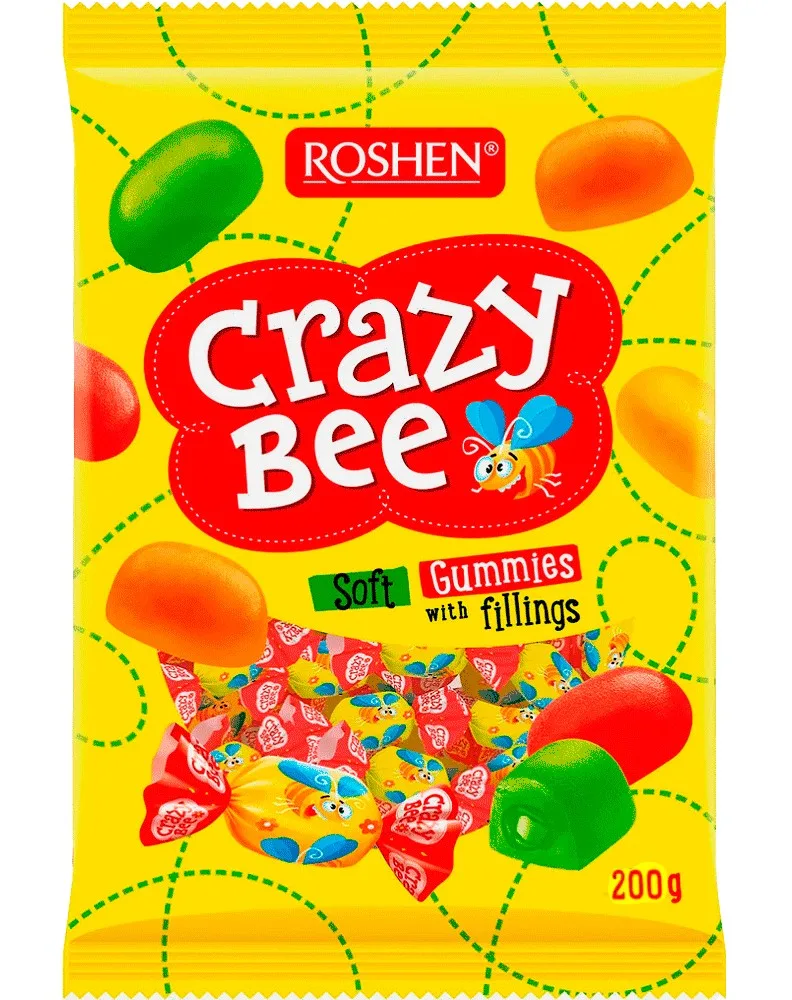 ROSHEN CRAZY BEE CARAMELOS FRUTA 200G/12