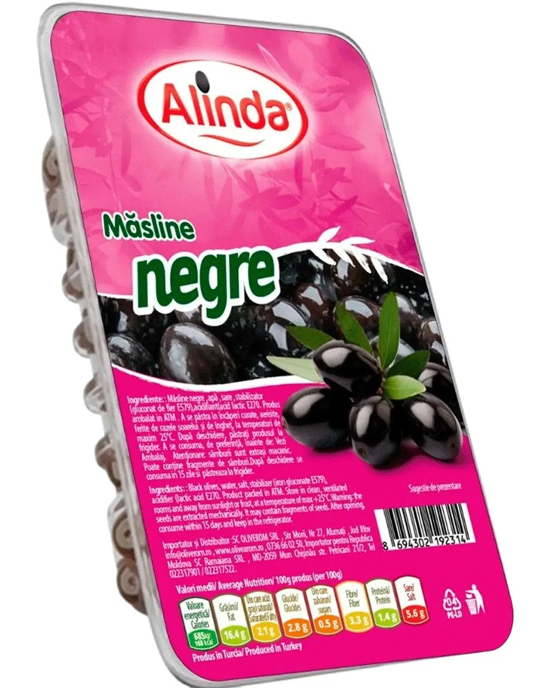 OLIVEROM ALINDA ACEITUNAS NEGRAS 200G