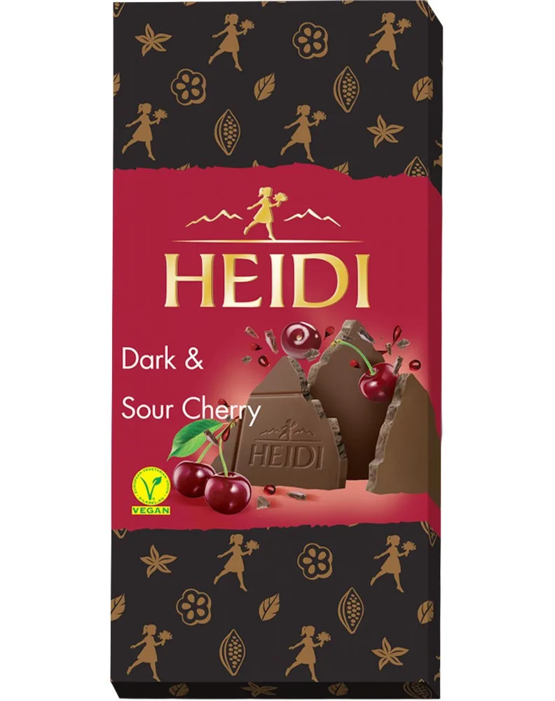 HEIDI CHOCOLATE NEGRO GUINDAS 80G/20