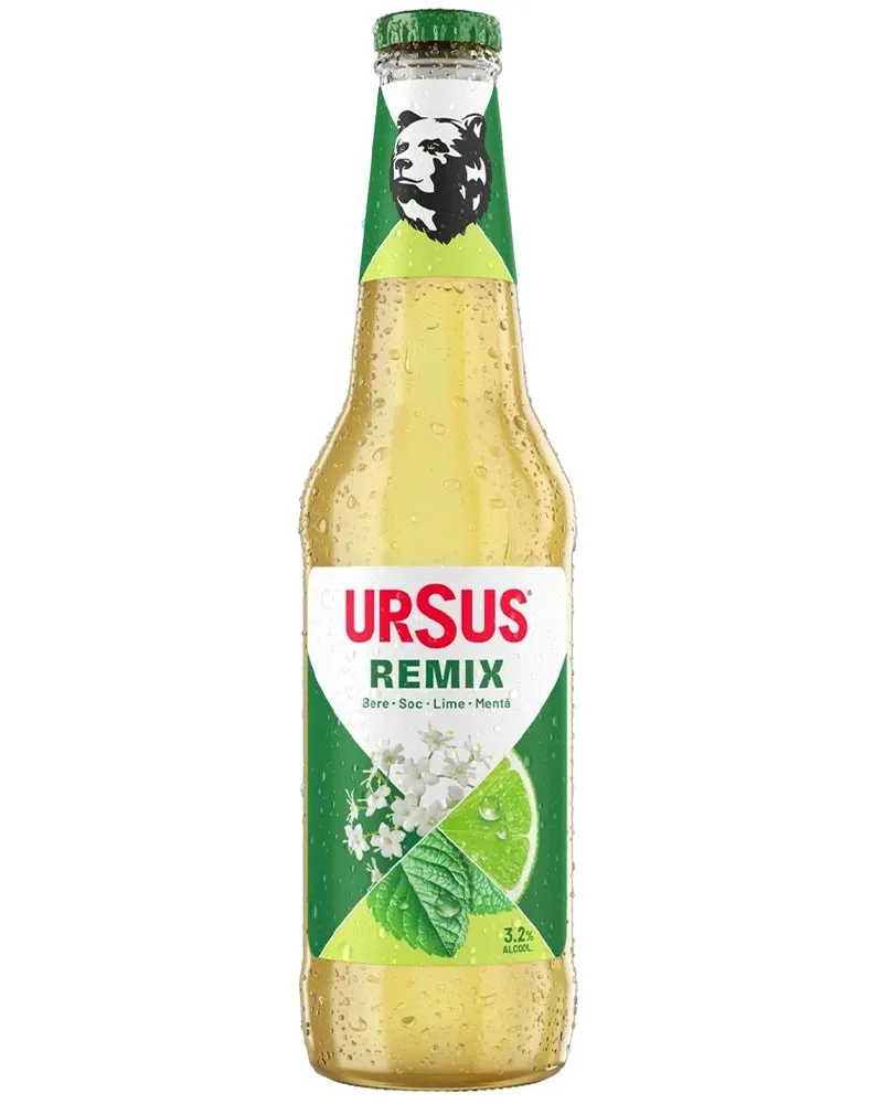 CERVEZA URSUS SAÚCO-LIMA-MENTA 0.33L/24
