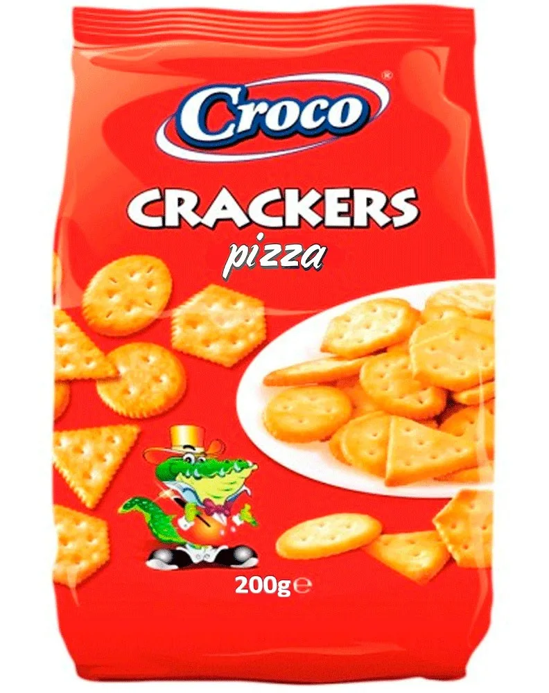 CROCO CRACKERS PIZZA 200G/12