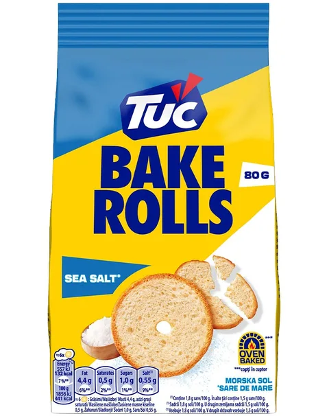TUC BAKEROLLS SAL 80G/15