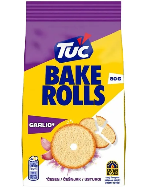 TUC BAKEROLLS AJO 80G/15