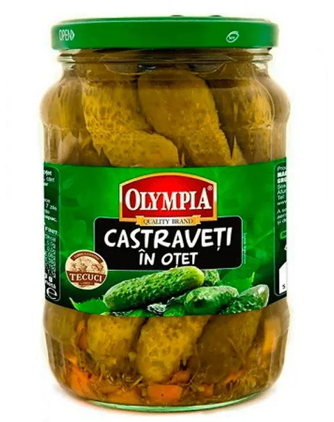 OLYMPIA PEPINILLOS VINAGRE 6-9CM 720G/6
