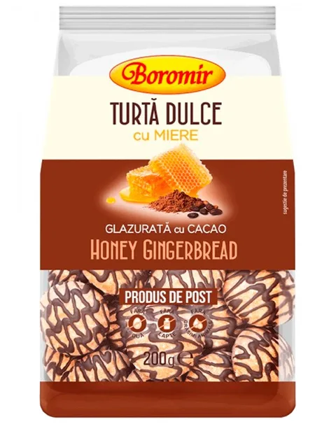 BOROMIR PAN JENGIBRE MIEL GLASEADO CACAO 200G/12