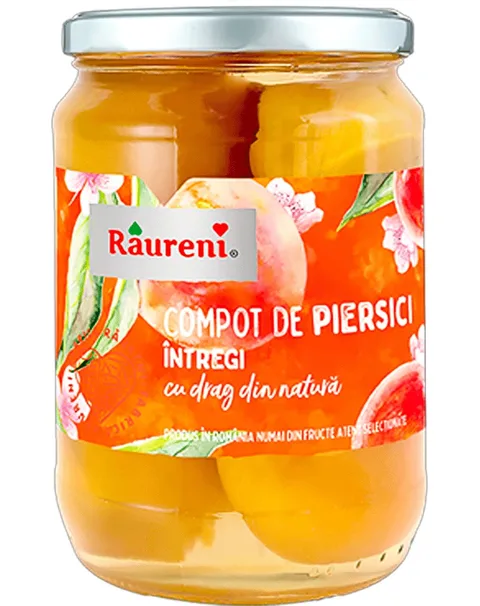 RAURENI COMPOTA MELOCOTÓN 720G/6
