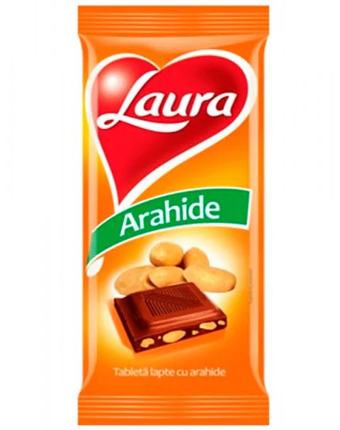 KANDIA LAURA CHOCOLATE LECHE-CACAHUETES 85G/24