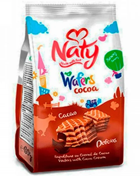 NATY BARQUILLOS CACAO 140G/9