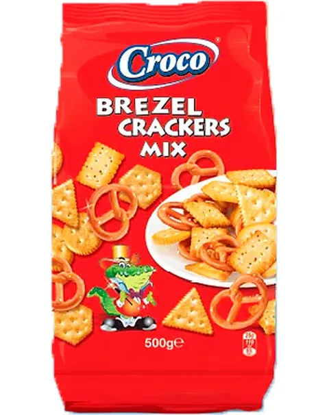 CROCO MIX CRACKERS-BREZEL 500G/10