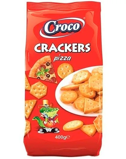 CROCO CRACKERS PIZZA 400G/12
