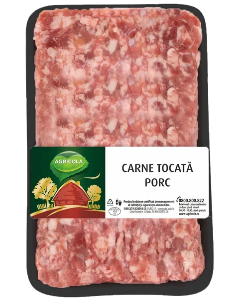 AGRICOLA CARNE PICADA CERDO 800G/12
