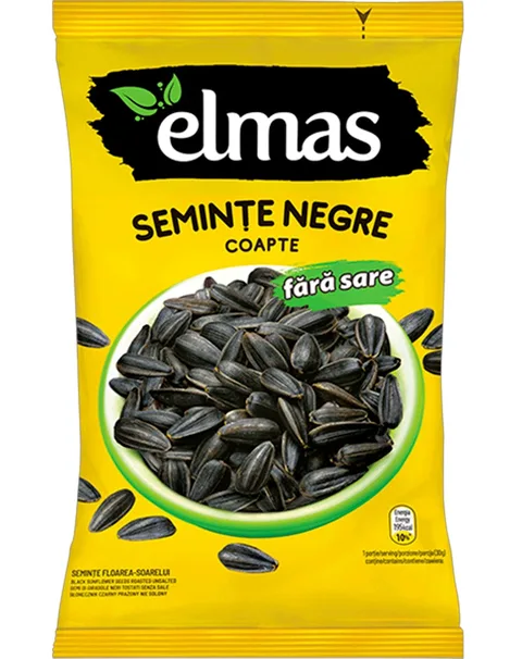 ELMAS PIPAS NEGRAS SIN SAL 200G/14