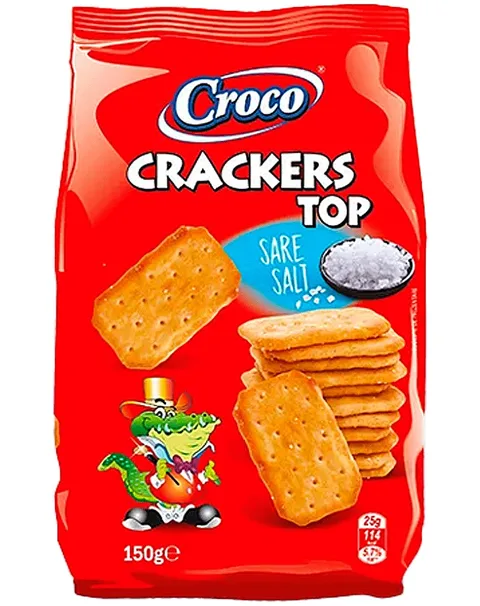 CROCO CRACKERS TOP SAL 150G/12