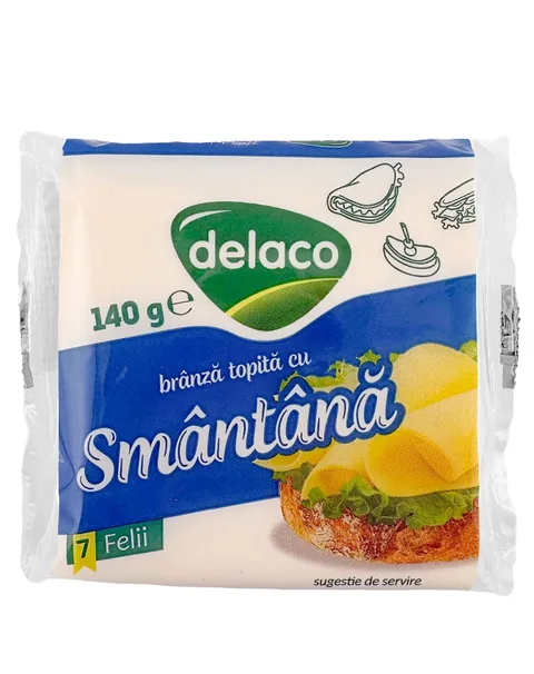 DELACO QUESO FUNDIDO LONCHAS NATA 140G/16