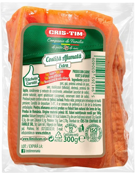 CRISTIM COSTILLA AHUMADA EXTRA 300G/15