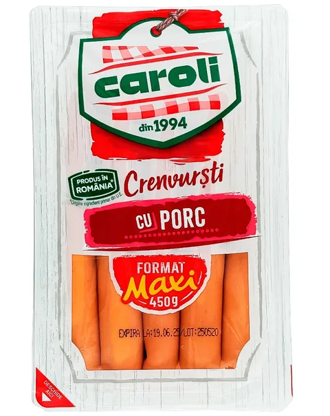 CAROLI SALCHICHAS CERDO 450G/8