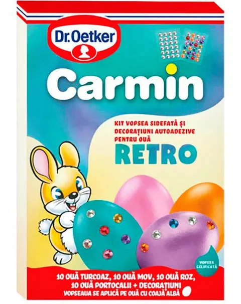 DR.OETKER KIT CARMIN GEL PERLADO HUEVOS RETRO 20G/30