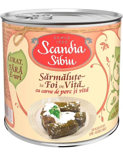SCANDIA SARMALE HOJA DE PARRA CARNE CERDO-VACUNO 400G/6