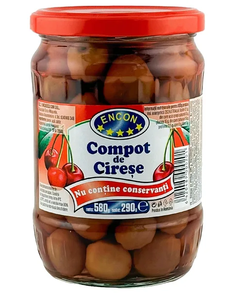 ENCON COMPOTA CEREZA 580G/6