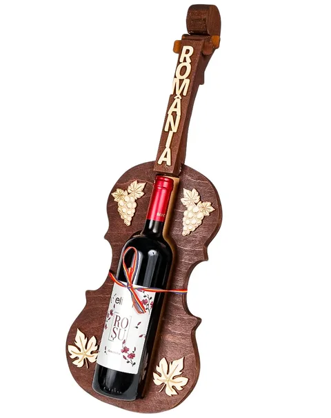 ART SOPORTE VIOLÍN BOTELLA VINO 62CM