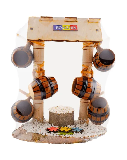 ART JUEGO 6 MINITAZAS SOPORTE POZO DECORACIÓN
