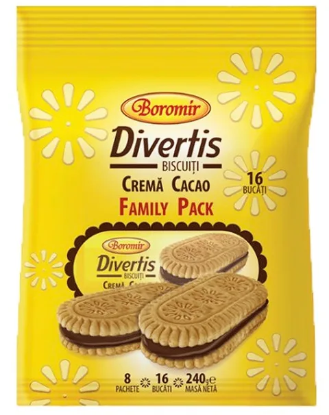 BOROMIR GALLETAS DIVERTIS FAMILIAL CACAO 240G/12
