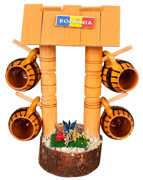 ART JUEGO 4 TAZAS CERÁMICA PUERTA DECORACIÓN