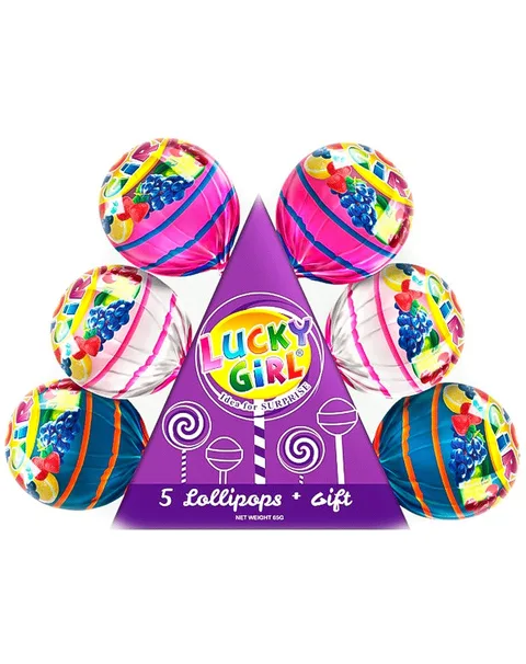 LUCKY LOLLYPOP CHUPACHUPS CHICAS 65G/6