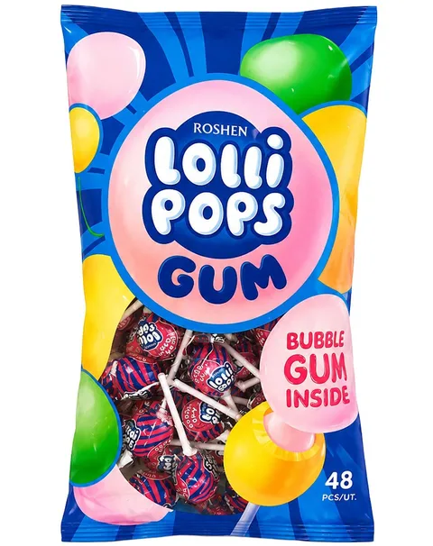 ROSHEN LOLLY POPS CHUPACHUPS BUBBLE GUM COLA 920G/9
