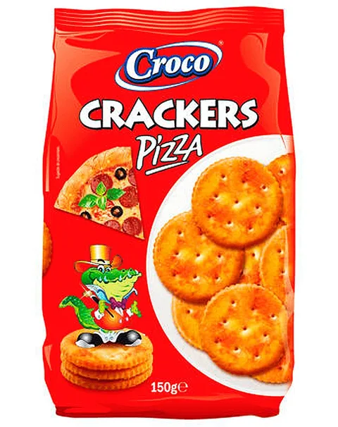CROCO CRACKERS PIZZA 150G/12