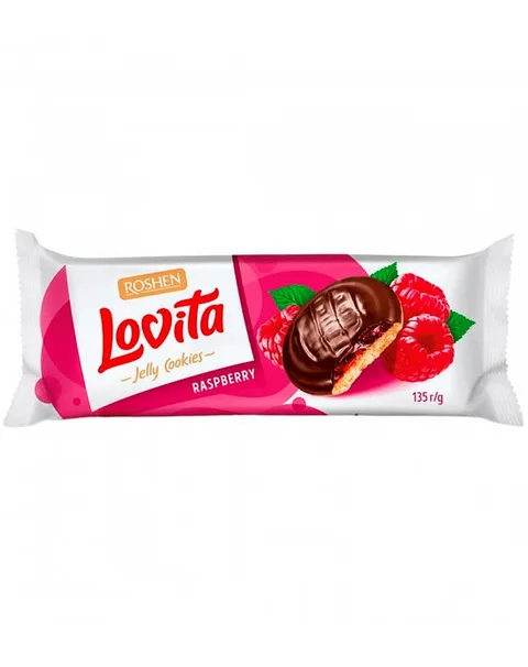 ROSHEN LOVITA GALLETAS MERMELADA FRAMBUESA 135G/21