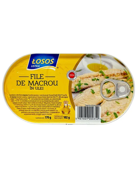 LOSOS CABALLA FILETE ACEITE 170G/16