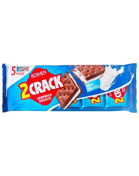 ROSHEN 2 CRACK GALLETAS LECHE-VAINILLA 190G/26