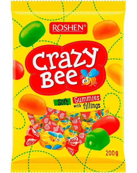 ROSHEN CRAZY BEE CARAMELOS FRUTA 200G/12